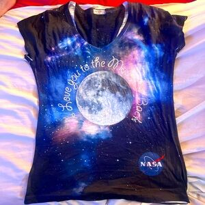 I LOVE YOU TO THE MOON AND BACK NASA TSHIRT
